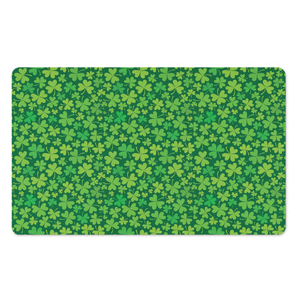 Shamrock Leaf St. Patrick's Day Print Polyester Doormat