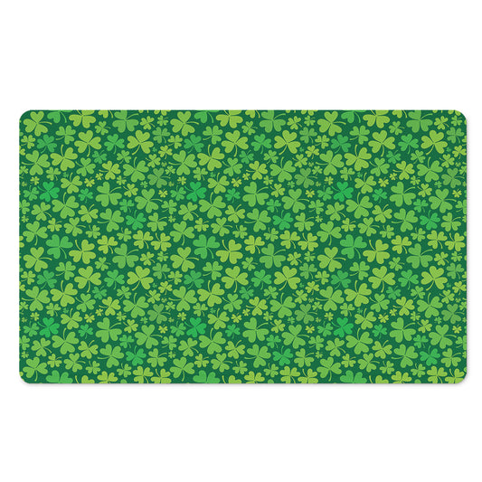 Shamrock Leaf St. Patrick's Day Print Polyester Doormat