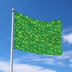 Shamrock Leaf St. Patrick's Day Print Polyester Flag