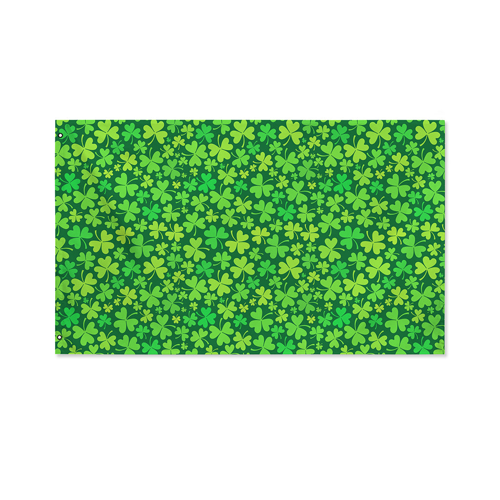 Shamrock Leaf St. Patrick's Day Print Polyester Flag