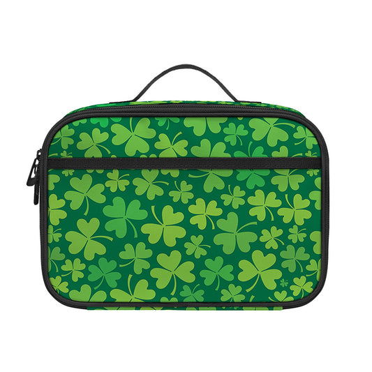 Shamrock Leaf St. Patrick's Day Print Portable Lunch Bag