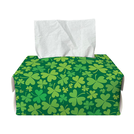 Shamrock Leaf St. Patrick's Day Print Rectangle Tissue Box Cover
