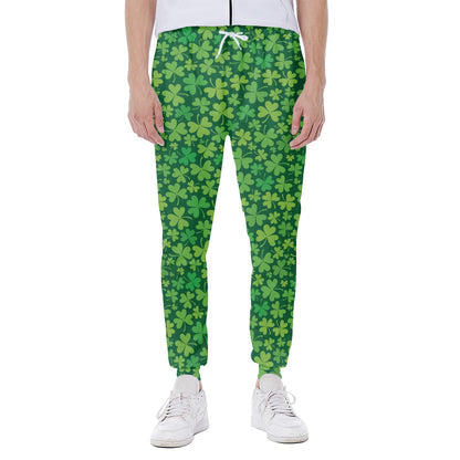 Shamrock Leaf St. Patrick's Day Print Scuba Joggers