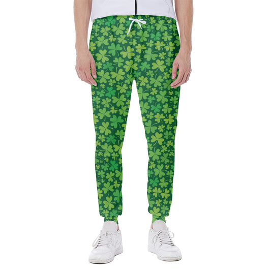 Shamrock Leaf St. Patrick's Day Print Scuba Joggers