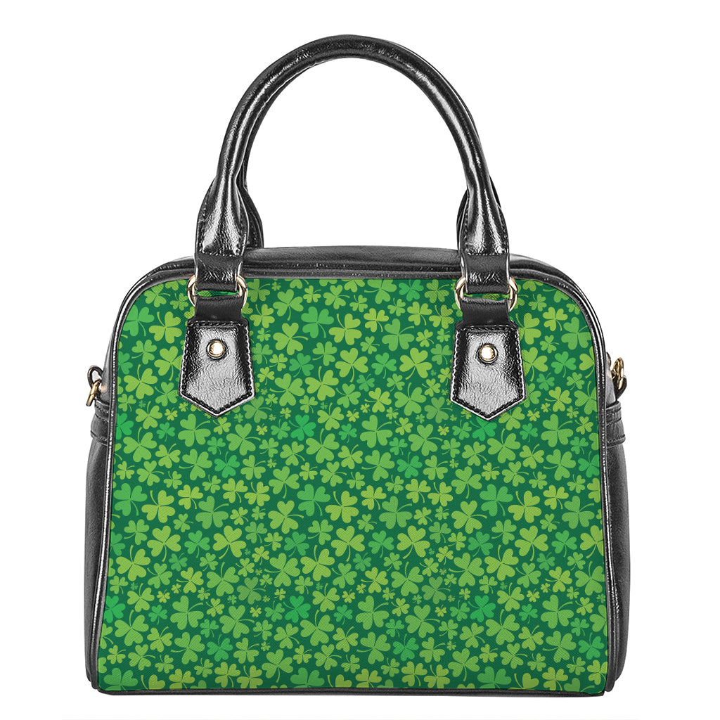 Shamrock Leaf St. Patrick's Day Print Shoulder Handbag