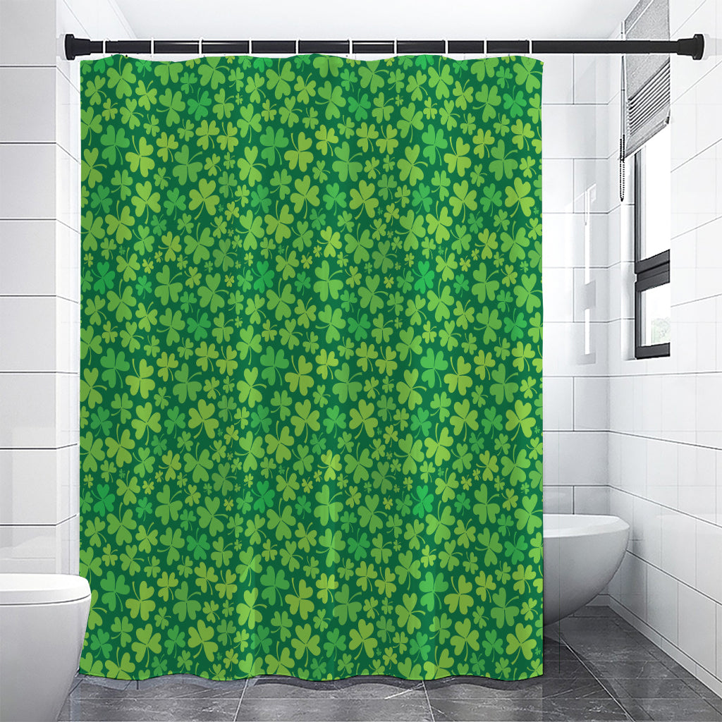 Shamrock Leaf St. Patrick's Day Print Shower Curtain