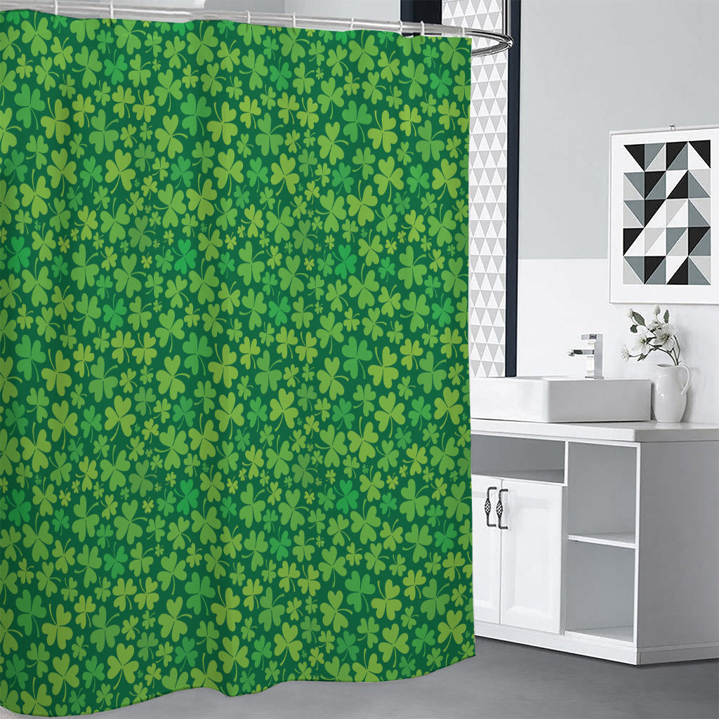 Shamrock Leaf St. Patrick's Day Print Shower Curtain