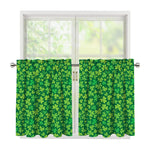 Shamrock Leaf St. Patrick's Day Print Tier Curtains