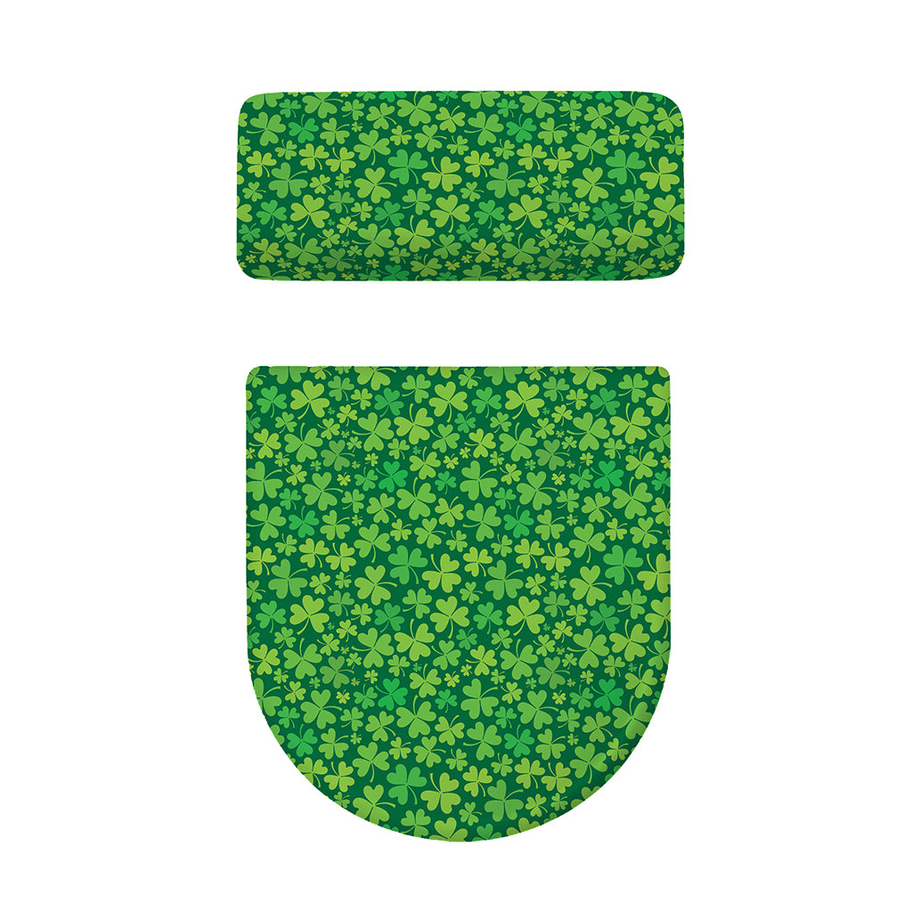 Shamrock Leaf St. Patrick's Day Print Toilet Lid And Tank Cover Set
