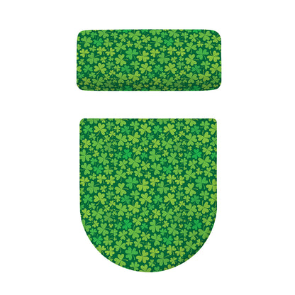 Shamrock Leaf St. Patrick's Day Print Toilet Lid And Tank Cover Set