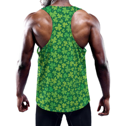 Shamrock Leaf St. Patrick's Day Print Training Tank Top