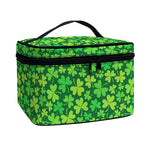 Shamrock Leaf St. Patrick's Day Print Travel Makeup Bag