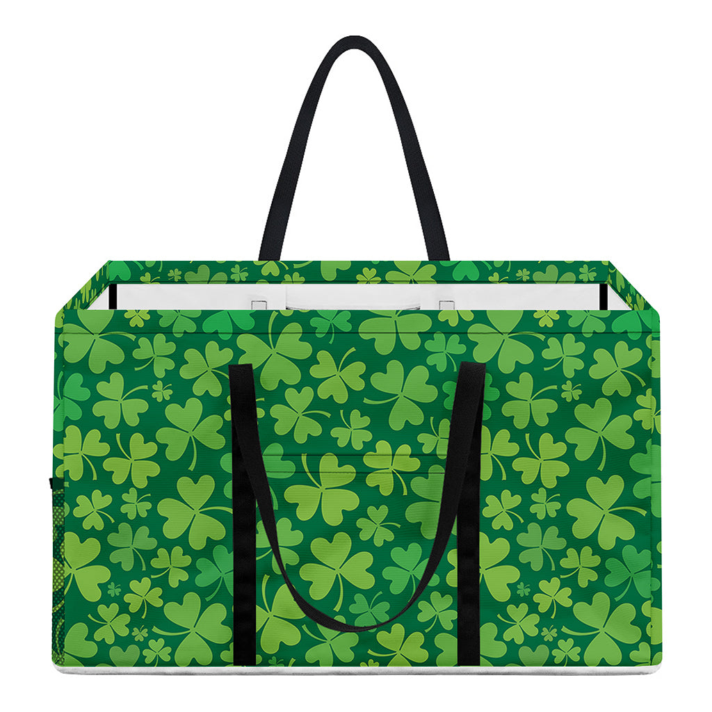 Shamrock Leaf St. Patrick's Day Print Utility Tote Bag