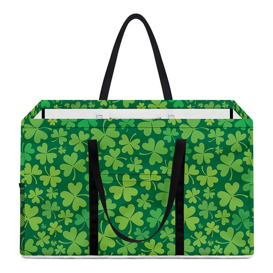 Shamrock Leaf St. Patrick's Day Print Utility Tote Bag