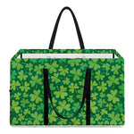 Shamrock Leaf St. Patrick's Day Print Utility Tote Bag