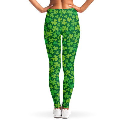Shamrock Leaf St. Patrick's Day Print Women's Leggings