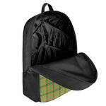 Shamrock Plaid Saint Patrick's Day Print 17 Inch Backpack