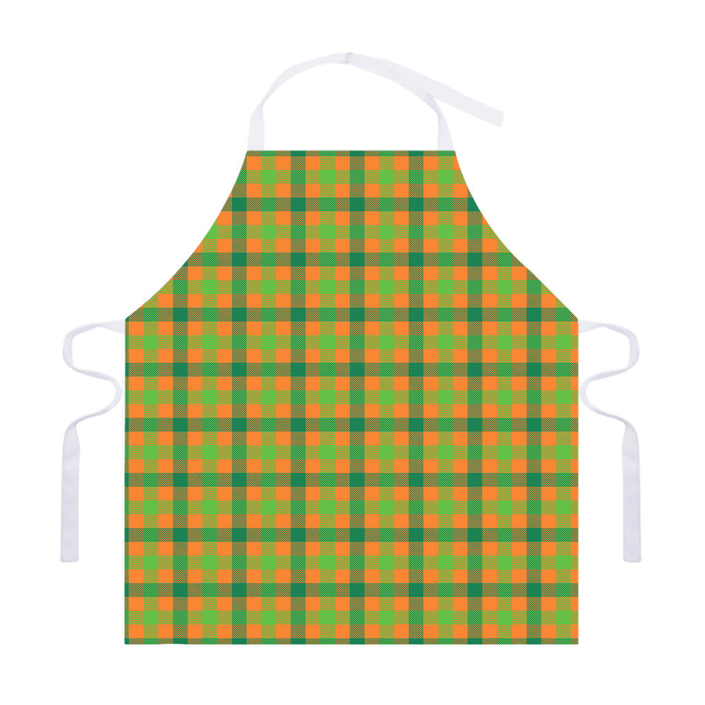 Shamrock Plaid Saint Patrick's Day Print Adjustable Apron