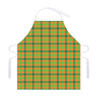 Shamrock Plaid Saint Patrick's Day Print Adjustable Apron