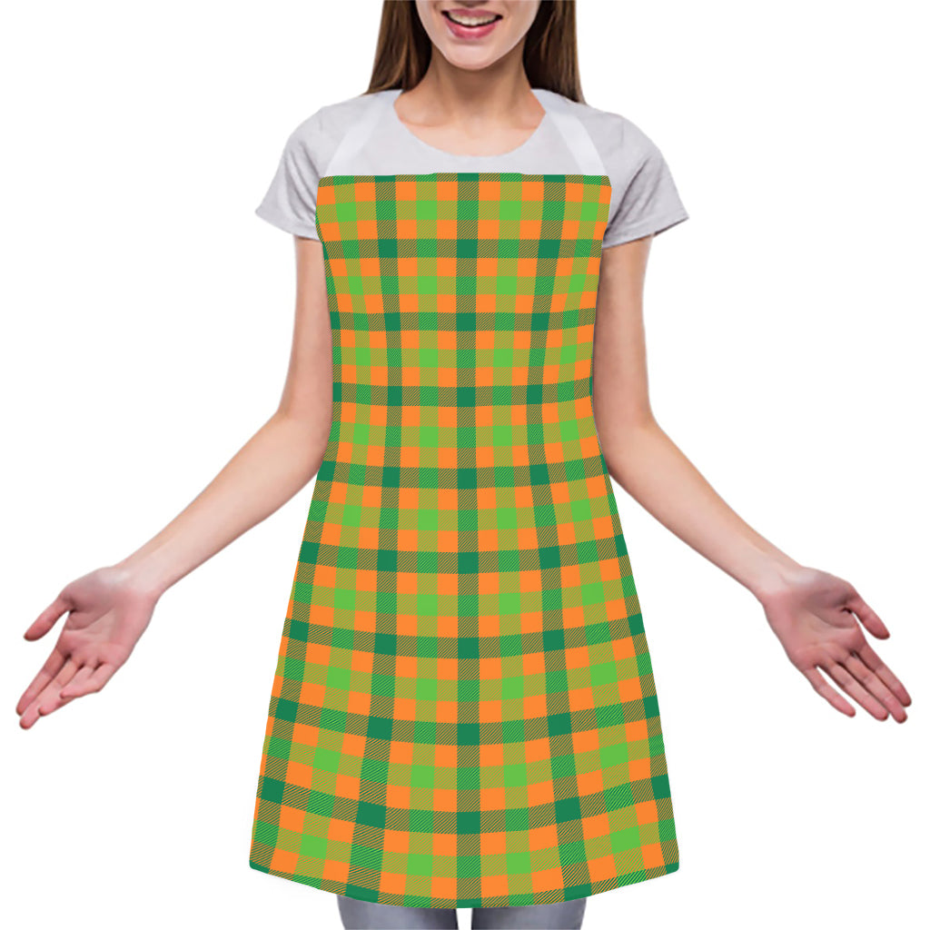 Shamrock Plaid Saint Patrick's Day Print Adjustable Apron