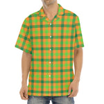 Shamrock Plaid Saint Patrick's Day Print Aloha Shirt