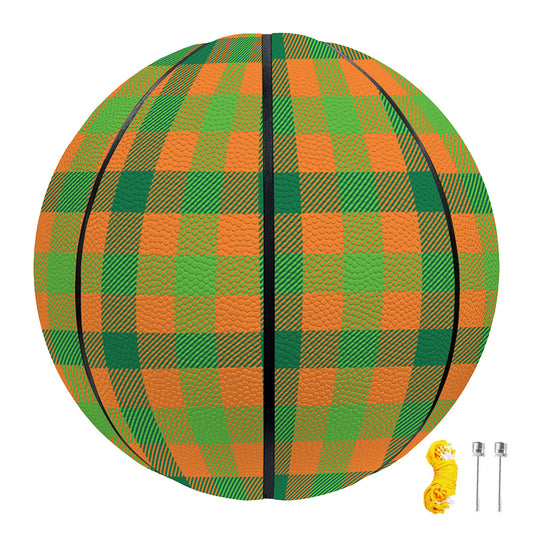 Shamrock Plaid Saint Patrick's Day Print Basketball