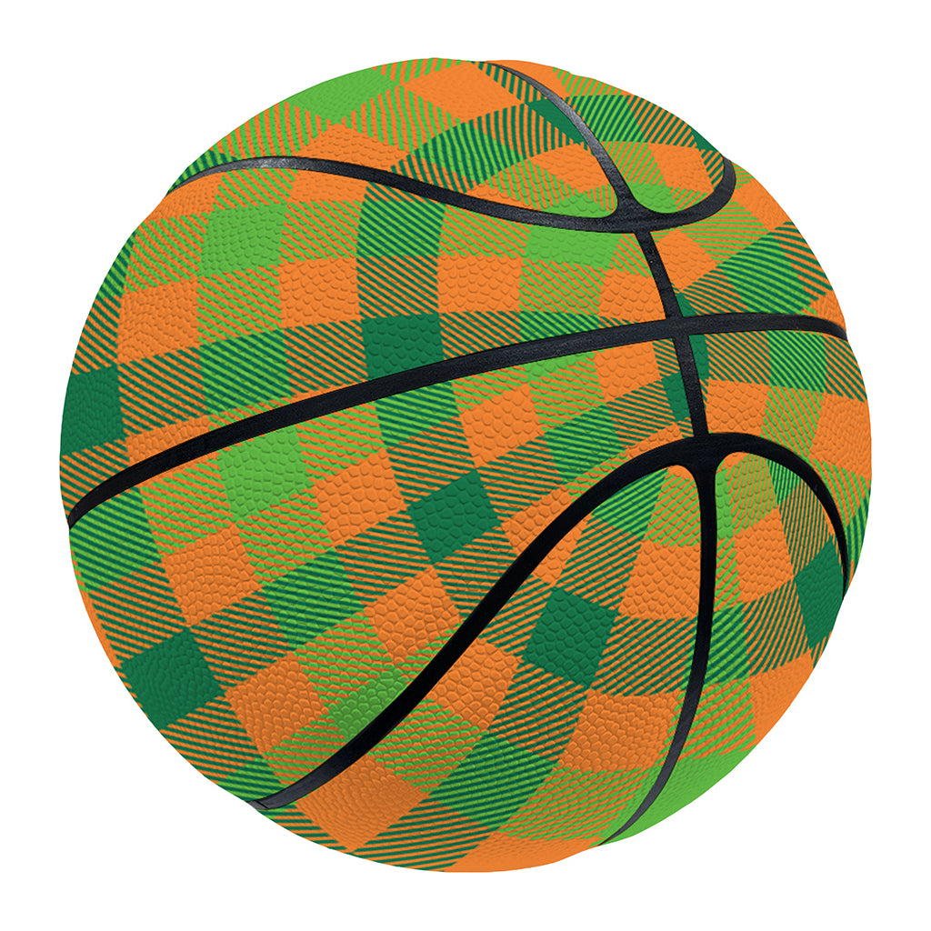 Shamrock Plaid Saint Patrick's Day Print Basketball