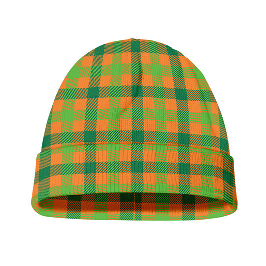 Shamrock Plaid Saint Patrick's Day Print Beanie