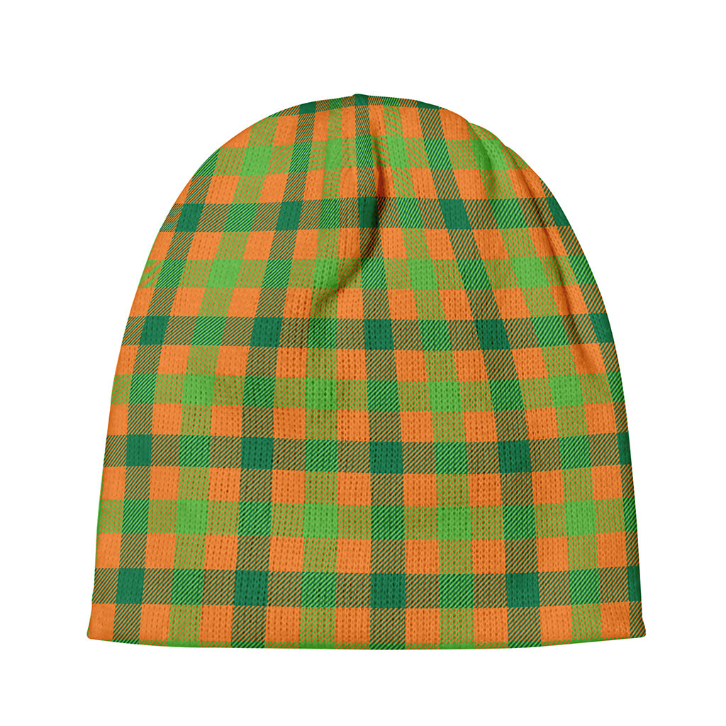 Shamrock Plaid Saint Patrick's Day Print Beanie