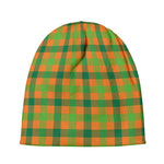 Shamrock Plaid Saint Patrick's Day Print Beanie
