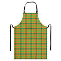 Shamrock Plaid Saint Patrick's Day Print Bib Apron With Pocket
