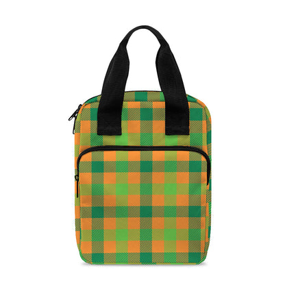 Shamrock Plaid Saint Patrick's Day Print Bible Tote Bag