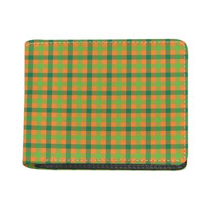 Shamrock Plaid Saint Patrick's Day Print Bifold Wallet