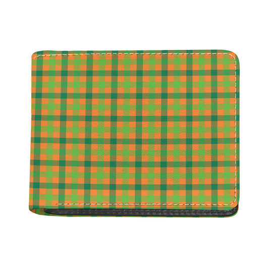 Shamrock Plaid Saint Patrick's Day Print Bifold Wallet