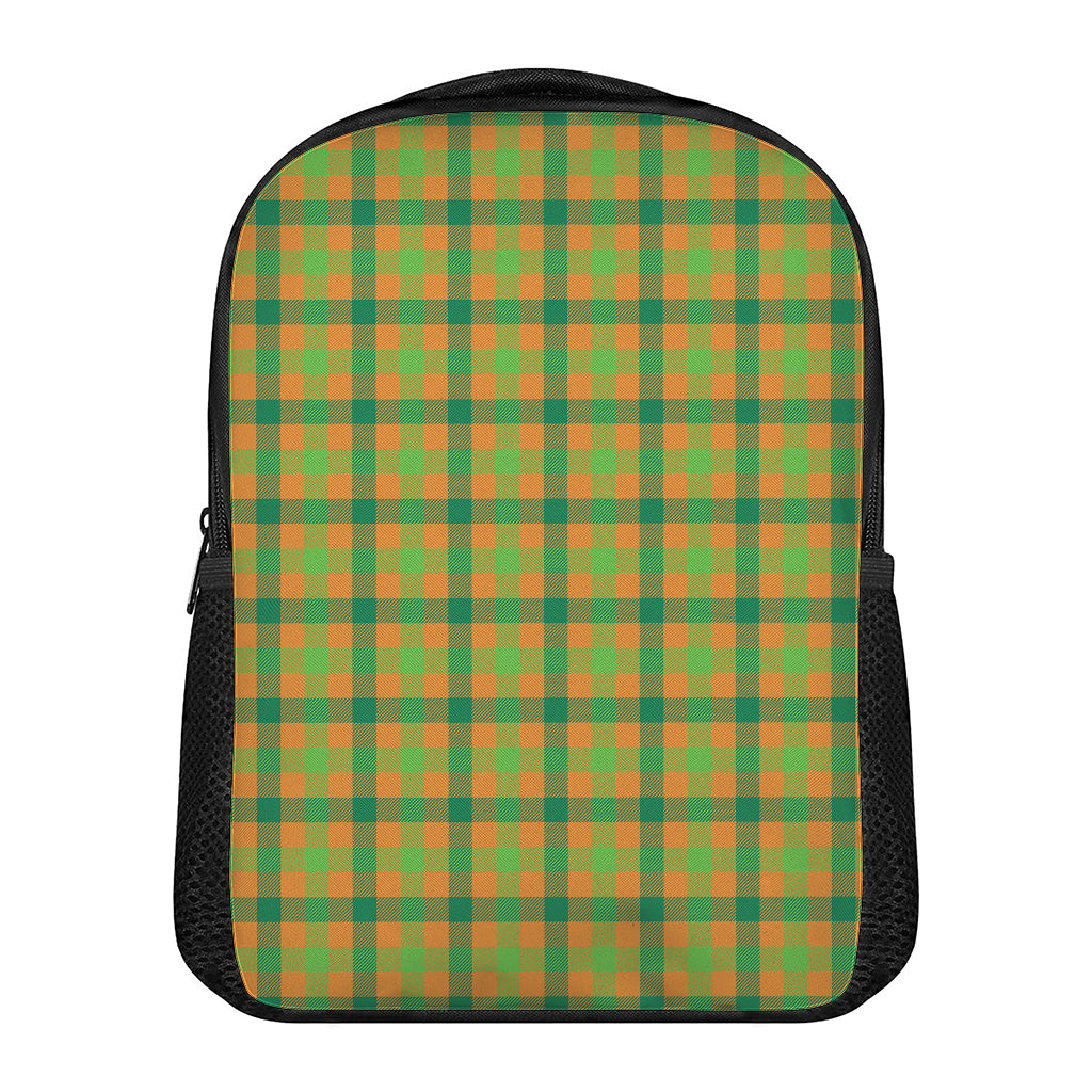 Shamrock Plaid Saint Patrick's Day Print Casual Backpack