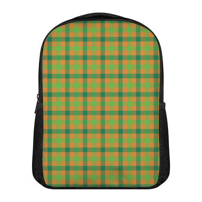 Shamrock Plaid Saint Patrick's Day Print Casual Backpack