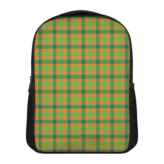 Shamrock Plaid Saint Patrick's Day Print Casual Backpack