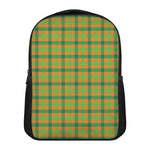 Shamrock Plaid Saint Patrick's Day Print Casual Backpack