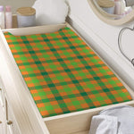 Shamrock Plaid Saint Patrick's Day Print Changing Pad Cover