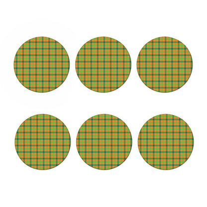 Shamrock Plaid Saint Patrick's Day Print Coaster Set