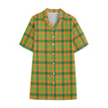Shamrock Plaid Saint Patrick's Day Print Cotton Hawaiian Shirt