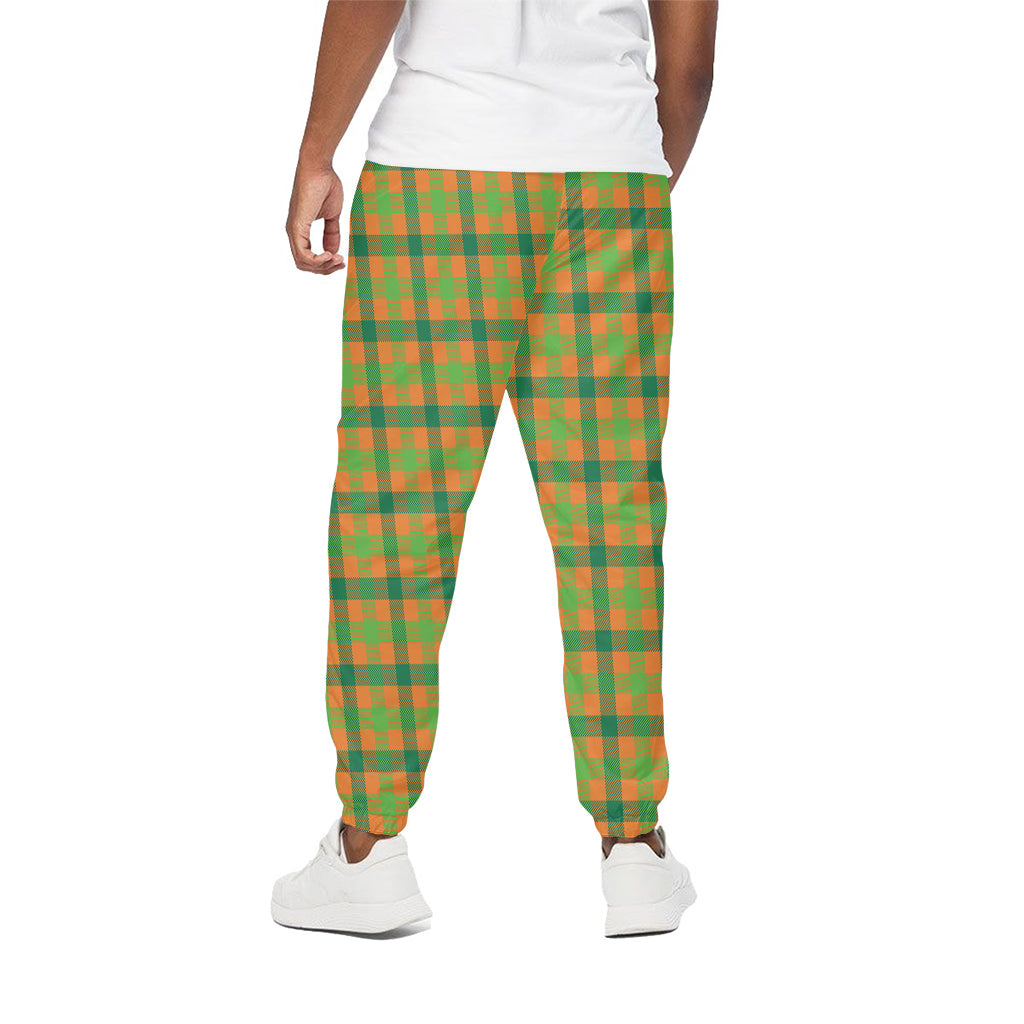 Shamrock Plaid Saint Patrick's Day Print Cotton Pants
