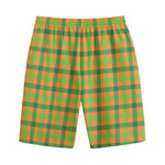 Shamrock Plaid Saint Patrick's Day Print Cotton Shorts