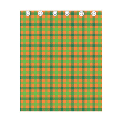 Shamrock Plaid Saint Patrick's Day Print Curtain
