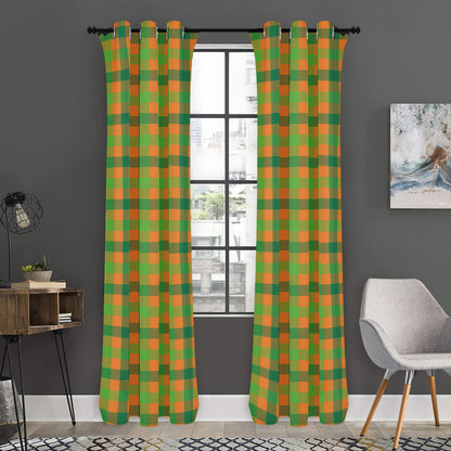 Shamrock Plaid Saint Patrick's Day Print Curtain