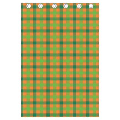 Shamrock Plaid Saint Patrick's Day Print Curtain