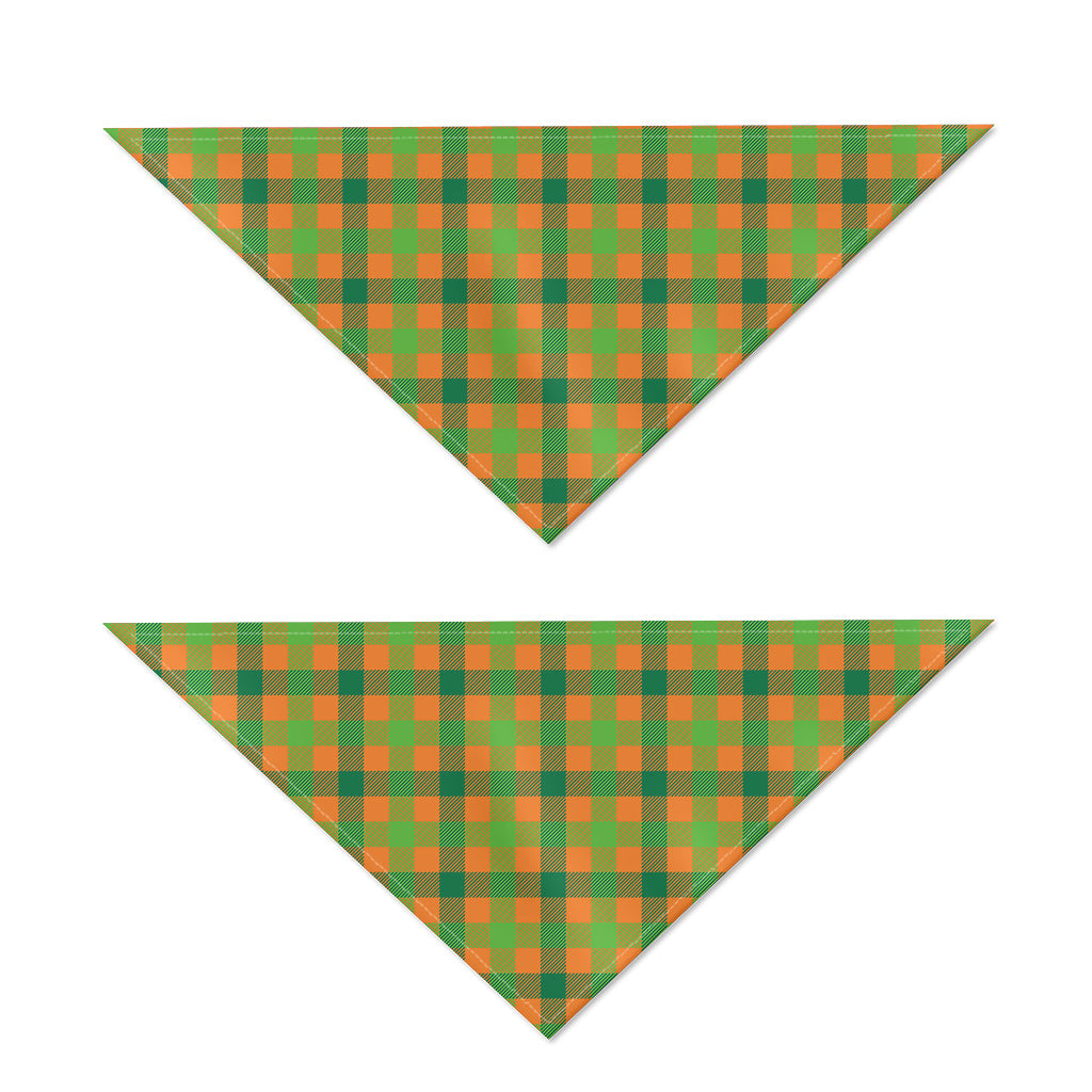 Shamrock Plaid Saint Patrick's Day Print Dog Bandana