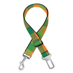 Shamrock Plaid Saint Patrick's Day Print Dog Seat Belt