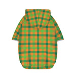 Shamrock Plaid Saint Patrick's Day Print Dog Zip Up Hoodie