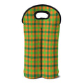 Shamrock Plaid Saint Patrick's Day Print Double Neoprene Wine Tote